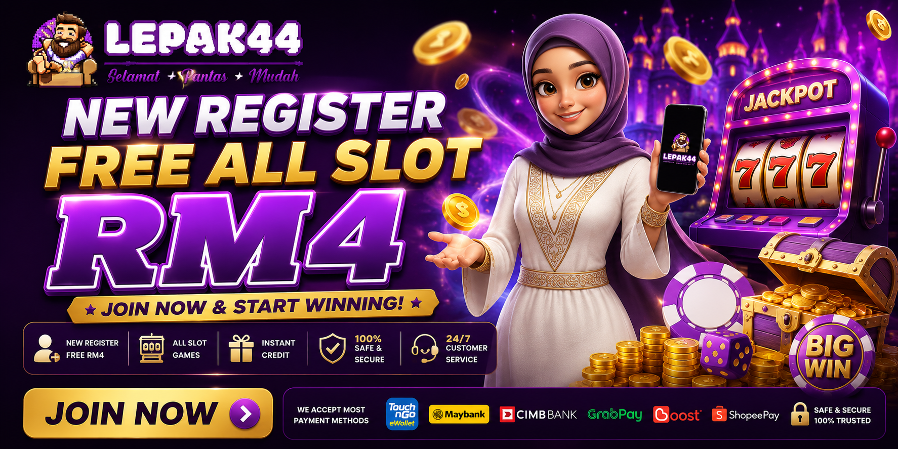Lepak44 Malaysia Free Credit Platform