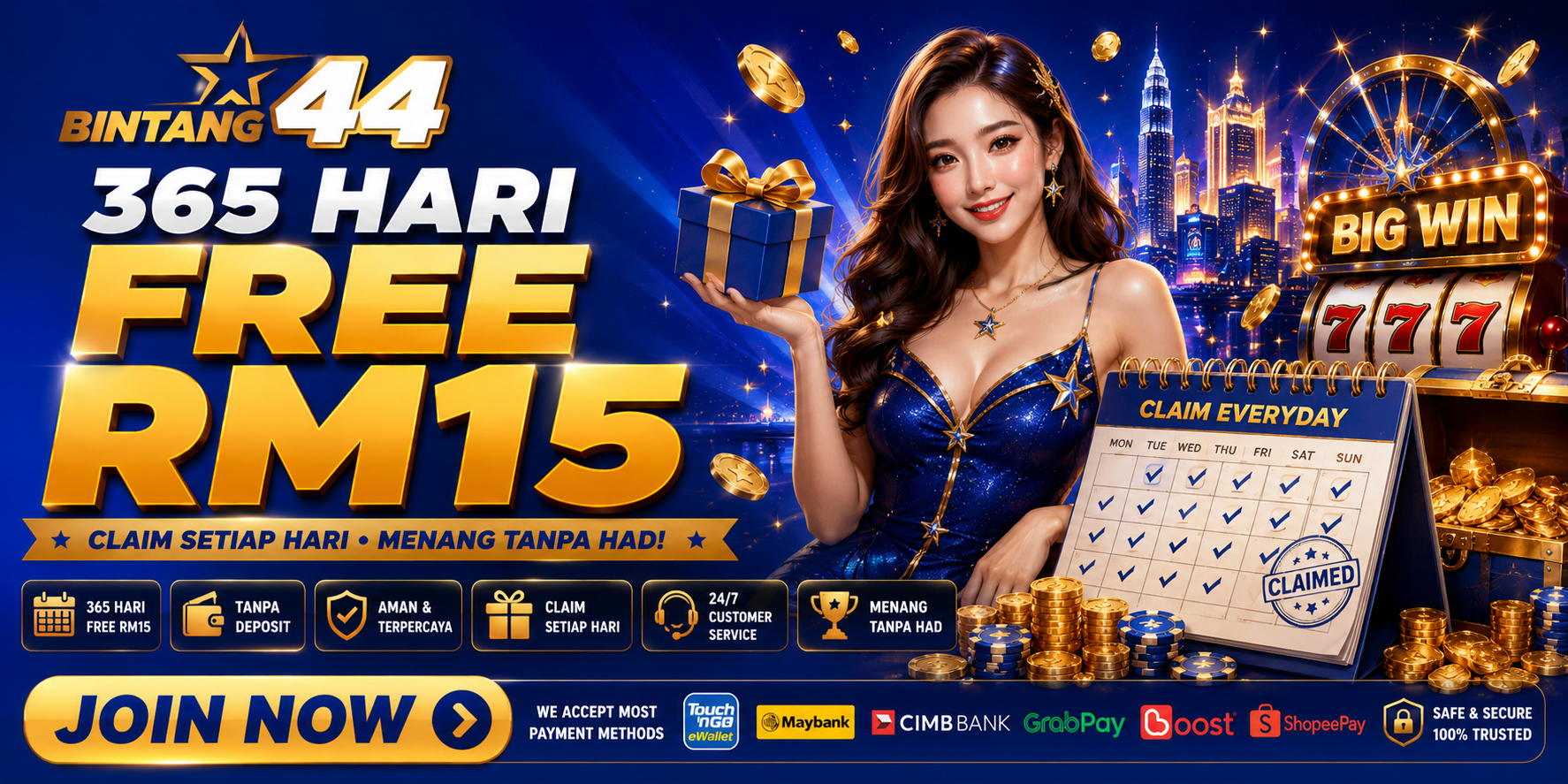 Bintang44 Malaysia Free Credit Platform