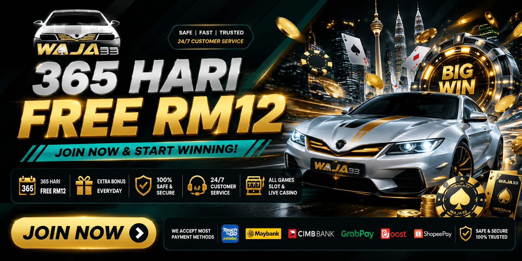 Waja33 Malaysia Free Credit Platform